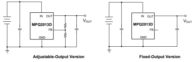 Application Circuit Diagram - Monolithic Power Systems (MPS) MPQ2013D Linear Regulators